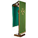 Lectern Cover, embroidered golden cross with glass bead s2