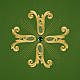 Lectern Cover, embroidered golden cross with glass bead s3