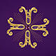 Lectern Cover, embroidered golden cross with glass bead s7