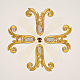 Lectern Cover, embroidered golden cross with glass bead s9