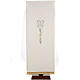 Lectern Cover, white, Marian symbol and lily s1