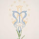Pano ambão branco símbolo mariano e lírio s3