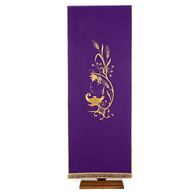 Lectern Cover with lamp, grapes, wheat symbol
