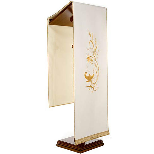 Lectern Cover with lamp, grapes, wheat symbol 3