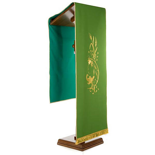 Lectern Cover with lamp, grapes, wheat symbol 6