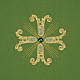 Lectern Cover, embroidered 3 golden crosses with glass beads s3