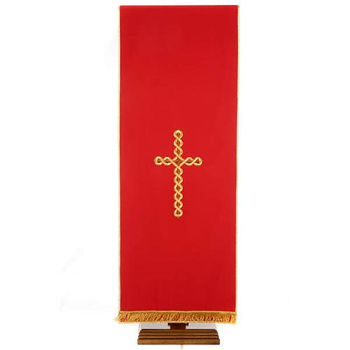 Lectern Cover, embroidered twisted cross 4