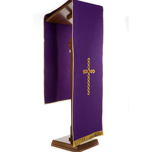 Lectern Cover, embroidered twisted cross 5