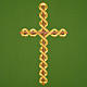 Lectern Cover, embroidered twisted cross s3