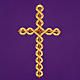 Lectern Cover, embroidered twisted cross s6