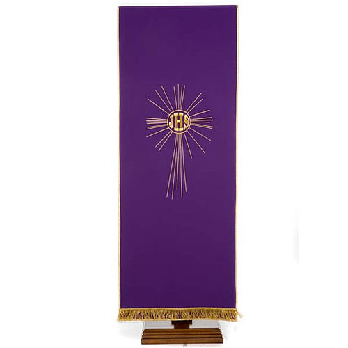Lectern Cover, embroidered IHS and halo of rays 1