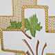 Lectern Cover, cross, grapes, wheat, in liturgical colours s3