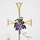 Lectern Cover, cross, lamp, grapes, wheat, in liturgical colours s2