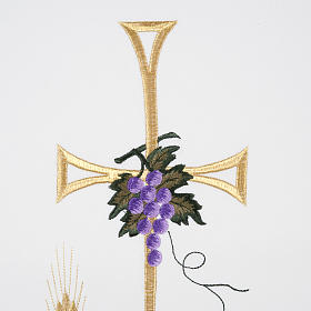 Pano de ambão cruz lâmpada uva trigo cores litúrgicas