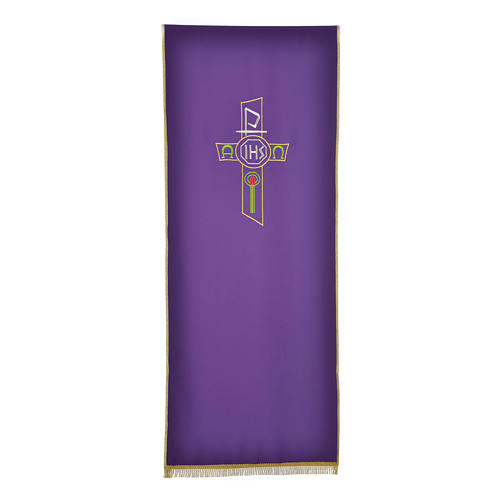 Pultbehang stilisierten Kreuz IHS Alpha und Omega 2