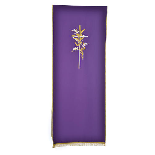 Lectern Cover in polyester with  cross and ears of wheat 2