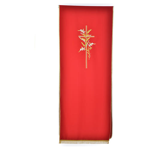 Lectern Cover in polyester with  cross and ears of wheat 4