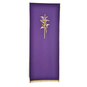 Cross & ears of wheat pulpit cover, polyester
