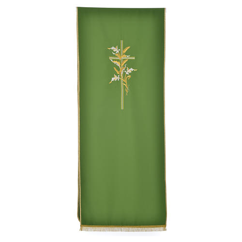 Cross & ears of wheat pulpit cover, polyester 5