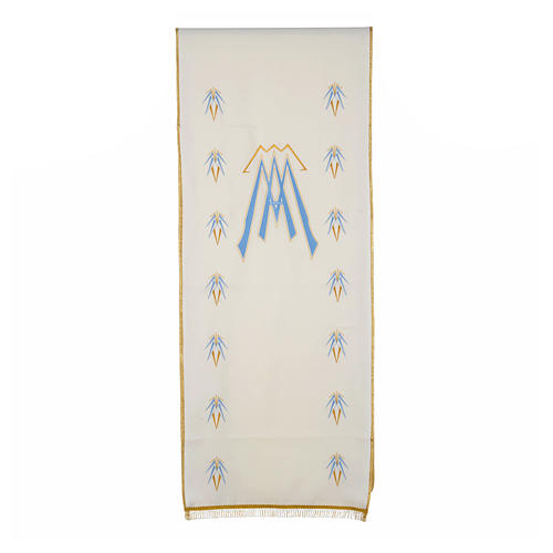 Voile de lutrin symbole marial 100% polyester 1