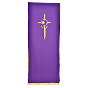 Pulpit cover with IHS cross ears of wheat, polyester
