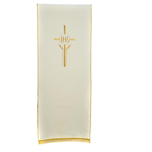 Pulpit cover with IHS cross ears of wheat, polyester 3
