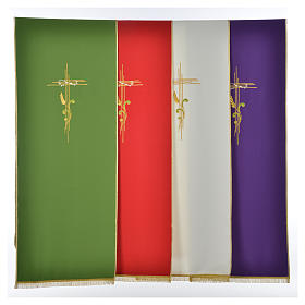 Pultbehang stilisierten Kreuz und Weizenähre Polyester