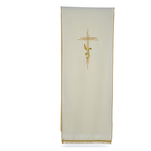 Pultbehang stilisierten Kreuz und Weizenähre Polyester 3