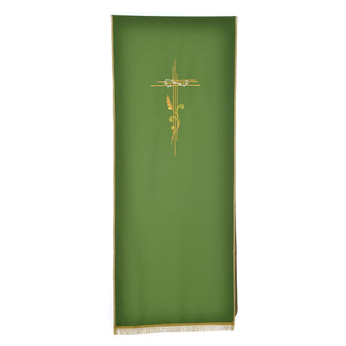 Pultbehang stilisierten Kreuz und Weizenähre Polyester 5