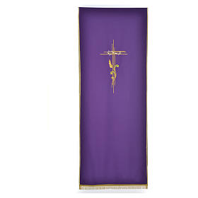 Lectern Cover in polyester, cross and intertwined ears of wheat