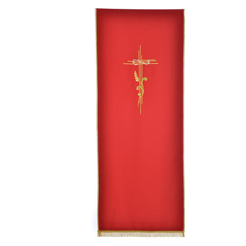 Lectern Cover in polyester, cross and intertwined ears of wheat 4