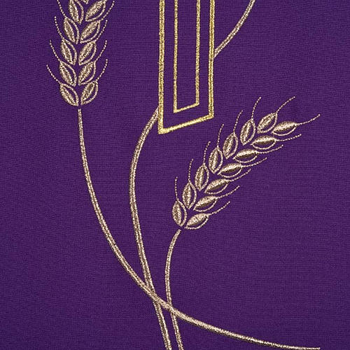 Voile lutrin broderie or épis croix IHS 8