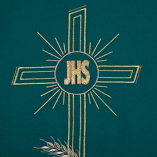 Nakrycie na ambonę hafty złote kłosy krzyż JHS 7