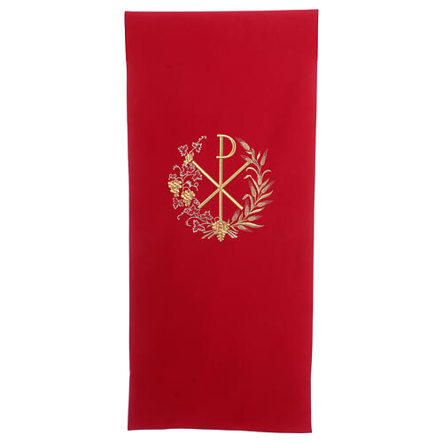 Lectern cover vine branch, grapes and PAX symbol 4