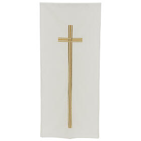 Pulpit covers: Pulpit cover with embroidered gold cross Pulpit covers: Pulpit cover with embroidered gold cross