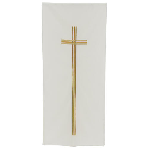 Pulpit cover with embroidered gold cross 1