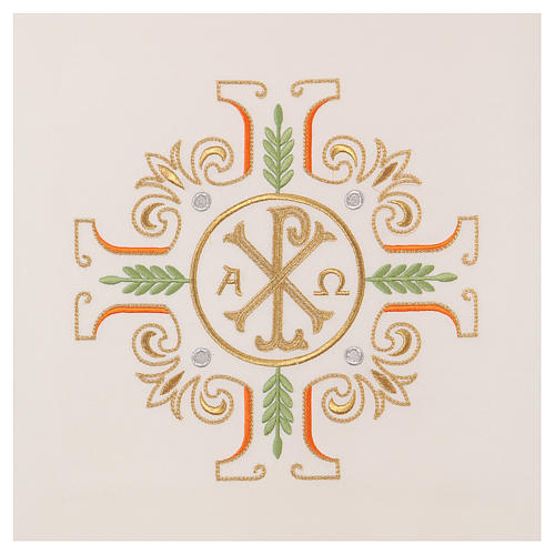 Voile de lutrin croix symbole Chi-Rho Alpha et Oméga 2