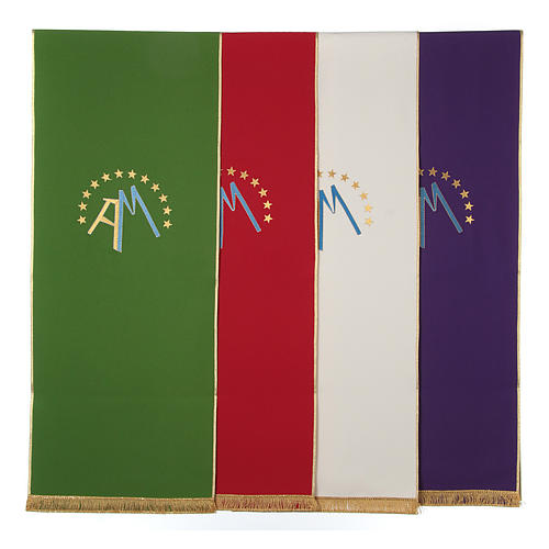 Lectern cover with twelve stars and the initials of Our Lady's name 1
