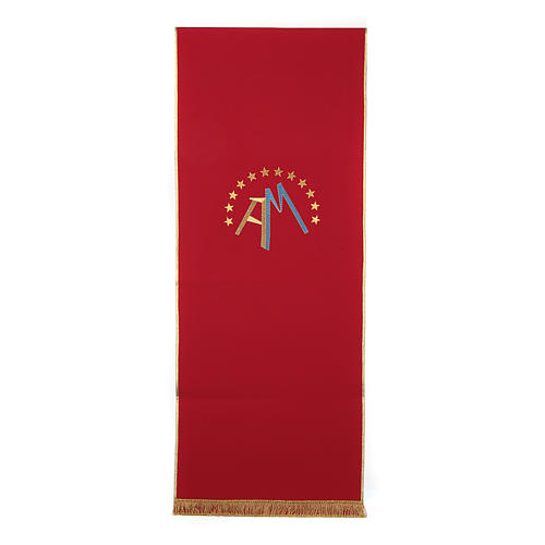 Lectern cover with twelve stars and the initials of Our Lady's name 5
