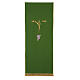 Lectern cover with three golden wheat ears and stylized grapes s4