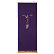 Lectern cover with three golden wheat ears and stylized grapes s7