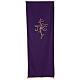 Véu ambão tecido Vatican poliéster bordado cruz IHS s1