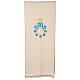 Marian Lectern cover in Vatican fabric with daisy embroidery s1