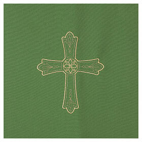 Voile lutrin tissu Vatican polyester broderie croix fleur