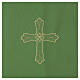 Voile lutrin tissu Vatican polyester broderie croix fleur s2