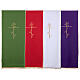 Voile lutrin tissu Vatican polyester broderie croix s1