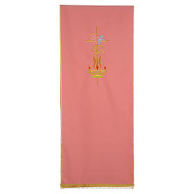 Cross rose pulpit cover with fringe