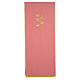 Lectern Cover in polyester with cross and ears of wheat, rose s1