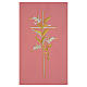 Lectern Cover in polyester with cross and ears of wheat, rose s2