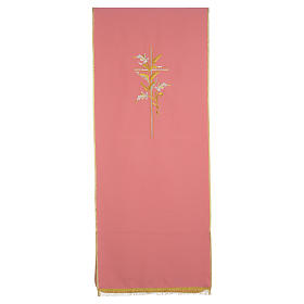 Voile de lutrin rose croix épis en tissu de polyester